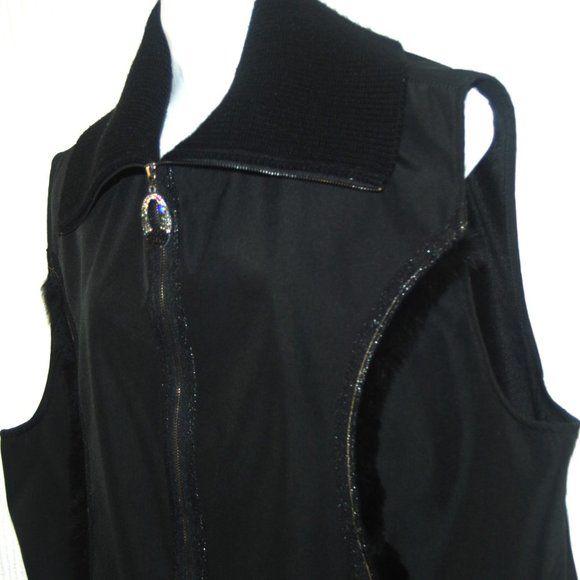 DARKWIN Black Pullover Zip Long Vest Coat Size XL NWOT! - Picture 3 of 7